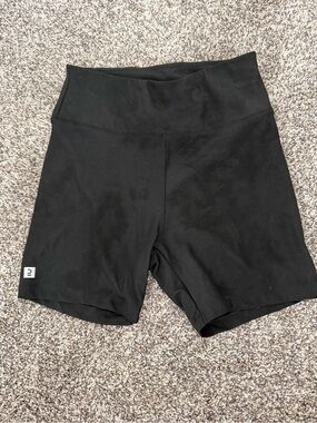Women's High-Waist Black Athletic Shorts